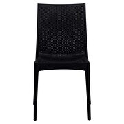 Black polypropylene material simple modern dinins chair/ set of 2 by Leisure Mod additional picture 2
