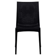 Black polypropylene material simple modern dinins chair/ set of 2 additional photo 2 of 7