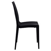 Black polypropylene material simple modern dinins chair/ set of 2 by Leisure Mod additional picture 3