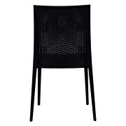 Black polypropylene material simple modern dinins chair/ set of 2 by Leisure Mod additional picture 4