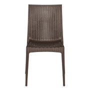 Brown polypropylene material simple modern dinins chair/ set of 2 by Leisure Mod additional picture 2