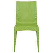 Green polypropylene material simple modern dinins chair/ set of 2 by Leisure Mod additional picture 2