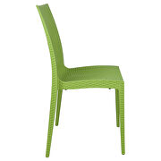 Green polypropylene material simple modern dinins chair/ set of 2 by Leisure Mod additional picture 3