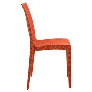 Orange polypropylene material simple modern dinins chair/ set of 2 by Leisure Mod additional picture 3