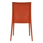 Orange polypropylene material simple modern dinins chair/ set of 2 by Leisure Mod additional picture 4