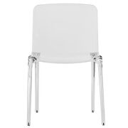 Clear strong plastic material dining chair/ set of 2 by Leisure Mod additional picture 5