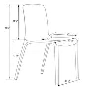 Clear strong plastic material dining chair/ set of 2 by Leisure Mod additional picture 9
