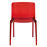 Red strong plastic material dining chair/ set of 2 by Leisure Mod additional picture 5