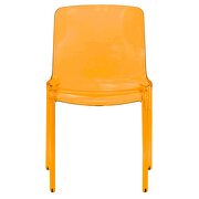 Transparent orange strong plastic material dining chair/ set of 2 by Leisure Mod additional picture 3