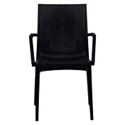 Black polypropylene material attractive weave design dining chair/ set of 2 by Leisure Mod additional picture 2