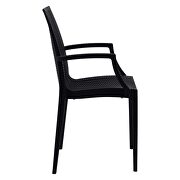 Black polypropylene material attractive weave design dining chair/ set of 2 by Leisure Mod additional picture 3