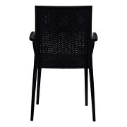 Black polypropylene material attractive weave design dining chair/ set of 2 by Leisure Mod additional picture 4