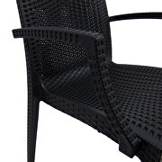 Black polypropylene material attractive weave design dining chair/ set of 2 by Leisure Mod additional picture 6
