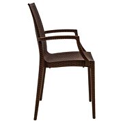 Brown polypropylene material attractive weave design dining chair/ set of 2 by Leisure Mod additional picture 3