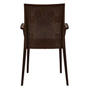 Brown polypropylene material attractive weave design dining chair/ set of 2 by Leisure Mod additional picture 4