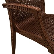 Brown polypropylene material attractive weave design dining chair/ set of 2 by Leisure Mod additional picture 5