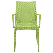 Green polypropylene material attractive weave design dining chair/ set of 2 by Leisure Mod additional picture 2