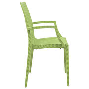 Green polypropylene material attractive weave design dining chair/ set of 2 by Leisure Mod additional picture 3