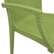 Green polypropylene material attractive weave design dining chair/ set of 2 by Leisure Mod additional picture 5