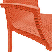 Orange polypropylene material attractive weave design dining chair/ set of 2 by Leisure Mod additional picture 4