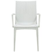 White polypropylene material attractive weave design dining chair/ set of 2 by Leisure Mod additional picture 2