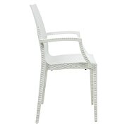 White polypropylene material attractive weave design dining chair/ set of 2 by Leisure Mod additional picture 3