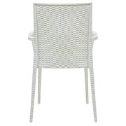 White polypropylene material attractive weave design dining chair/ set of 2 by Leisure Mod additional picture 4
