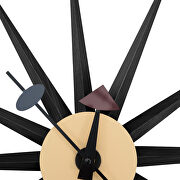 Black metal star silent non-ticking wall clock by Leisure Mod additional picture 2