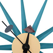 Blue metal star silent non-ticking wall clock by Leisure Mod additional picture 2