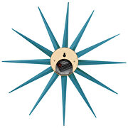 Blue metal star silent non-ticking wall clock by Leisure Mod additional picture 4