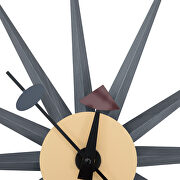 Dark gray metal star silent non-ticking wall clock by Leisure Mod additional picture 2