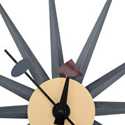 Dark gray metal star silent non-ticking wall clock additional photo 2 of 4