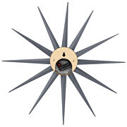 Dark gray metal star silent non-ticking wall clock by Leisure Mod additional picture 4