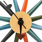 Multi-color metal star silent non-ticking wall clock by Leisure Mod additional picture 2