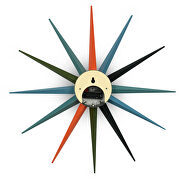 Multi-color metal star silent non-ticking wall clock by Leisure Mod additional picture 4