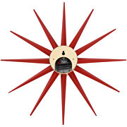 Red metal star silent non-ticking wall clock by Leisure Mod additional picture 4