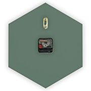 Ocean green finish hexagon silent non-ticking modern wall clock by Leisure Mod additional picture 4