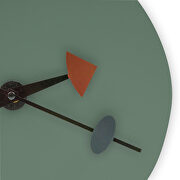 Ocean green finish round silent non-ticking modern wall clock by Leisure Mod additional picture 2