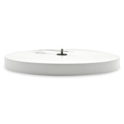 White finish round silent non-ticking modern wall clock by Leisure Mod additional picture 3