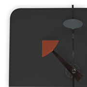 Black finish square silent non-ticking modern wall clock by Leisure Mod additional picture 2