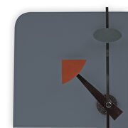 Dark gray square silent non-ticking modern wall clock by Leisure Mod additional picture 2