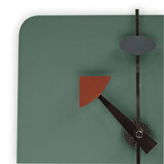 Ocean green finish square silent non-ticking modern wall clock by Leisure Mod additional picture 2