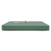 Ocean green finish square silent non-ticking modern wall clock by Leisure Mod additional picture 3