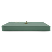 Ocean green finish square silent non-ticking modern wall clock additional photo 3 of 4
