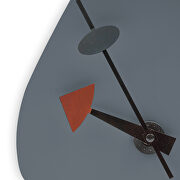 Dark gray finish tear-drop silent non-ticking modern wall clock by Leisure Mod additional picture 2