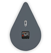 Dark gray finish tear-drop silent non-ticking modern wall clock by Leisure Mod additional picture 4
