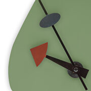Mint finish tear-drop silent non-ticking modern wall clock by Leisure Mod additional picture 2