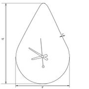 Mint finish tear-drop silent non-ticking modern wall clock additional photo 5 of 4