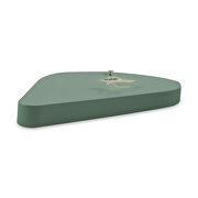 Ocean green finish tear-drop silent non-ticking modern wall clock by Leisure Mod additional picture 3