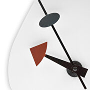 White finish tear-drop silent non-ticking modern wall clock by Leisure Mod additional picture 2